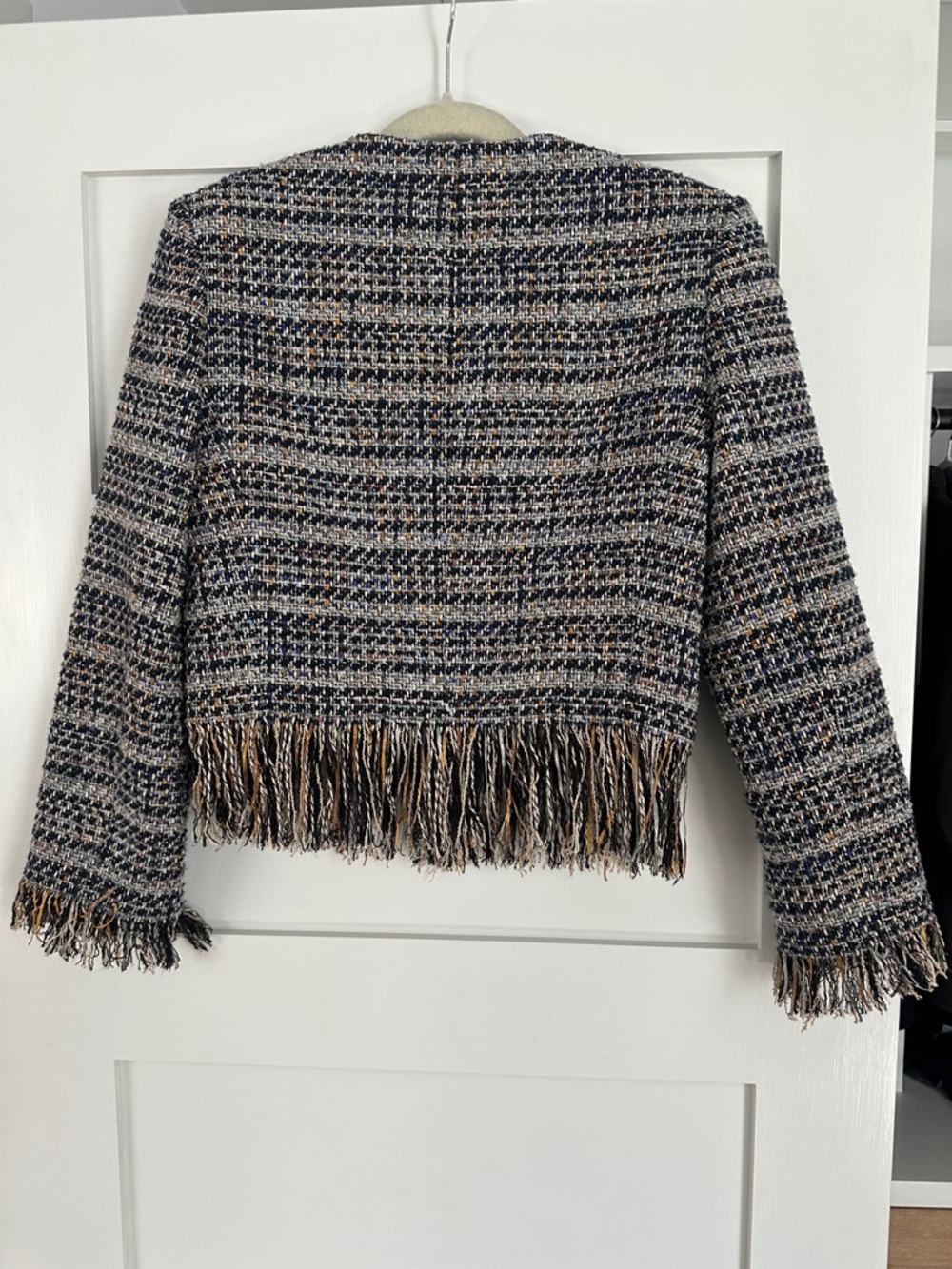 Veronica Beard Lyons tweed fringe hem jacket - Picture 5 of 7